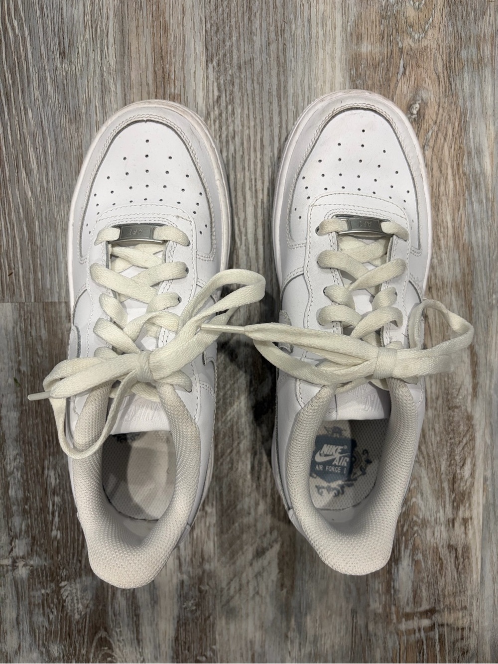 Nike Kids Air Force Ones White Low-Top Sneakers